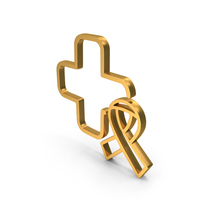 Oncology Medical Icon Gold PNG & PSD Images