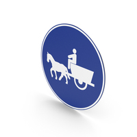 Spanish Path For Vehicles Pulled By Animal Force Sign PNG & PSD Images