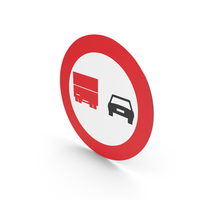 Spanish Overtaking Prohibited For Trucks Sign PNG & PSD Images