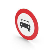 Spanish No Vehicles Except Motorcycles Without Sidecar Sign PNG & PSD Images