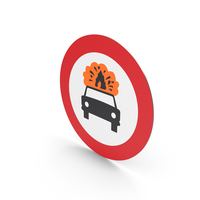 Spanish No Vehicles Carrying Explosives Or Inflammables Sign PNG & PSD Images