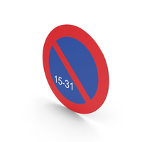 Spanish No Parking In The Second Half Of The Month Sign PNG & PSD Images