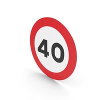 Spanish Maximum Speed 40 Sign PNG & PSD Images