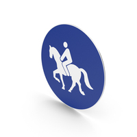 Spanish Sign Mandatory Path For Equestrians PNG & PSD Images
