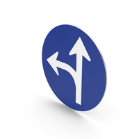 Spanish Go Straight Or Turn Left Sign PNG & PSD Images