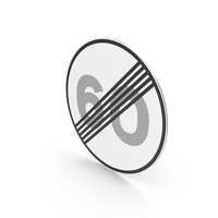Spanish End Of Speed Restriction Sign PNG & PSD Images