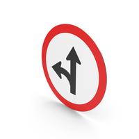 Brazilian Proceed Left Or Straight Sign PNG & PSD Images