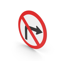 Brazilian Sign No Right Turn PNG & PSD Images