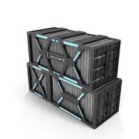 Sci fi Container Set of 3 PNG & PSD Images