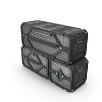 Sci fi Container Set of 3 PNG & PSD Images