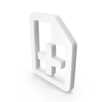 White Add Document Symbol PNG & PSD Images