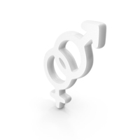 Couple Gender Symbol White PNG & PSD Images