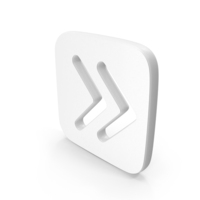 Double Right Arrow Symbol White PNG & PSD Images