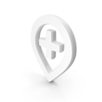 Hospital Location Symbol White PNG & PSD Images