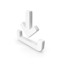 White Import Symbol PNG & PSD Images