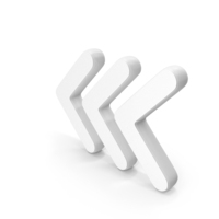 Left Direction Arrows Symbol White PNG & PSD Images