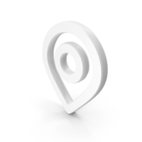 White Location Mark Symbol PNG & PSD Images