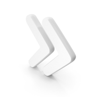 White Right Double Arrow Symbol PNG & PSD Images