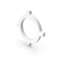 Shooting Target Symbol White PNG & PSD Images