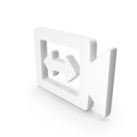 Switch Video Symbol White PNG & PSD Images