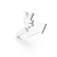 Yen Price Rise Symbol White PNG & PSD Images