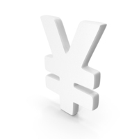 Yen Symbol White PNG & PSD Images