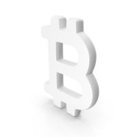 Bitcoin Symbol White PNG & PSD Images