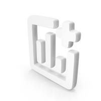 Chart Bar Symbol White PNG & PSD Images