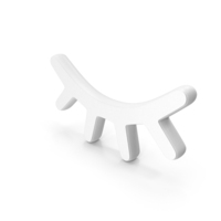 White Closed Eye Symbol PNG & PSD Images