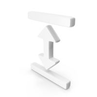 Column Height Symbol White PNG & PSD Images