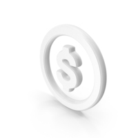Dollar Currency Symbol White PNG & PSD Images