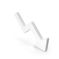 Down Graph Symbol White PNG & PSD Images