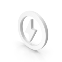 Electric Charge Symbol White PNG & PSD Images