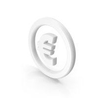 Euro Currency Symbol White PNG & PSD Images