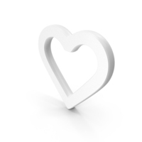Heart Favourite Symbol White PNG & PSD Images