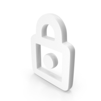 Lock Symbol White PNG & PSD Images