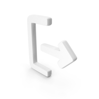White Logout Symbol PNG & PSD Images