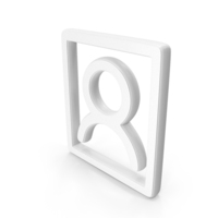 White Profile Picture Symbol PNG & PSD Images