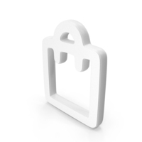 Shopping Bag Symbol White PNG & PSD Images