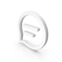 Text Message Symbol White PNG & PSD Images