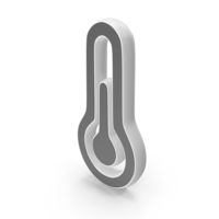 Thermometer Symbol White PNG & PSD Images