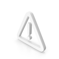 Warning Symbol White PNG & PSD Images