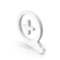 Zoom In Symbol White PNG & PSD Images
