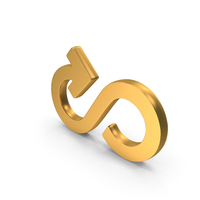 Infinity Loop Arrow Icon Gold PNG & PSD Images