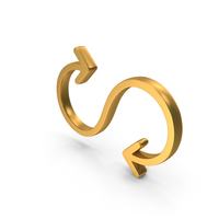 Infinity  Loop Arrow Icon Gold PNG & PSD Images