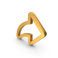 Out Line Arrow Icon Gold PNG & PSD Images