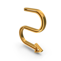 Out Line Curve Arrow Repeat Icon Gold PNG & PSD Images