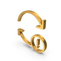 Gold Refresh With Exclamation Mark Icon PNG & PSD Images