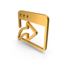 Gold Share Page Icon PNG & PSD Images