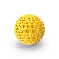 Voronoi Sphere Yellow PNG & PSD Images